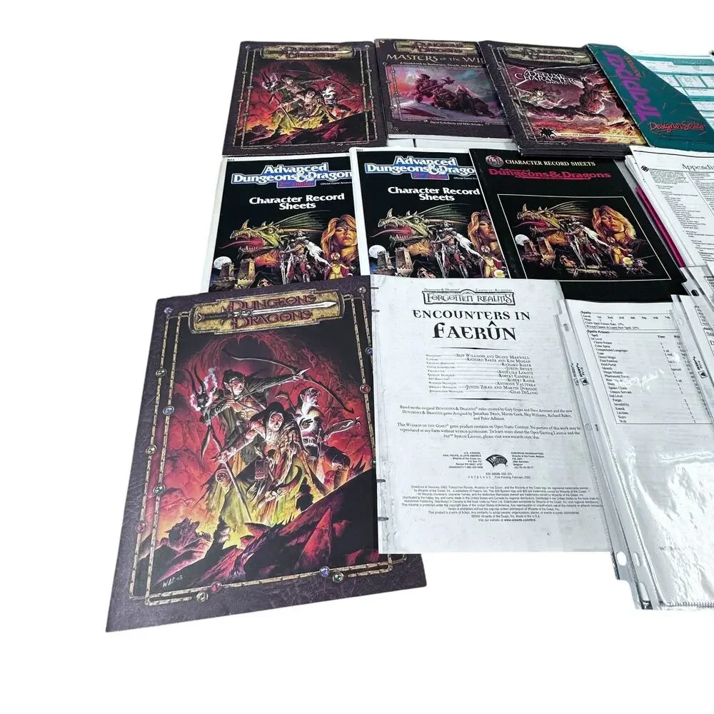 Large D&D Lot - Character Sheets / Guides / Record Sheets More